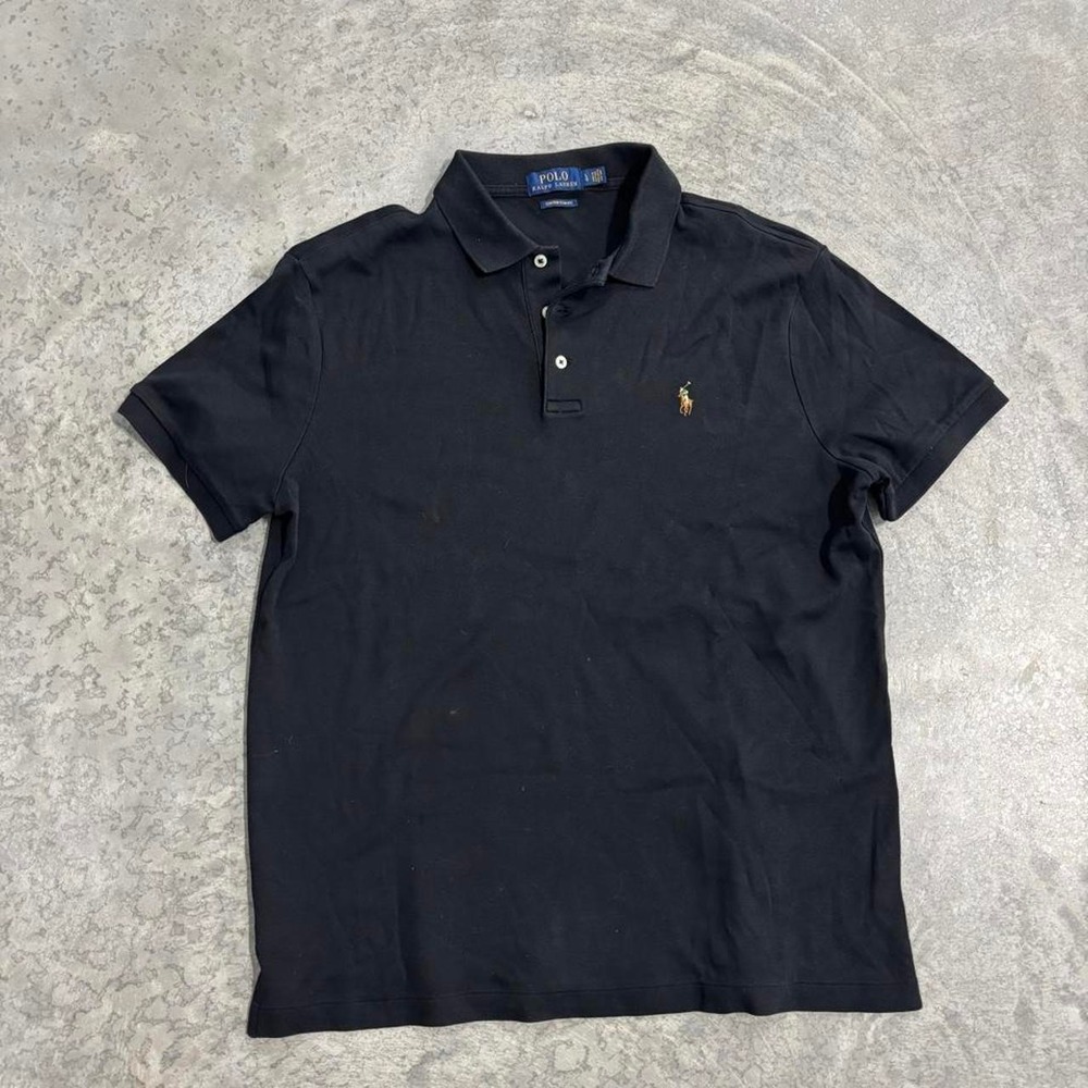 Polo Ralph Lauren Black Button Up Shirt Embroidered Pony Logo Mens Large Preppy